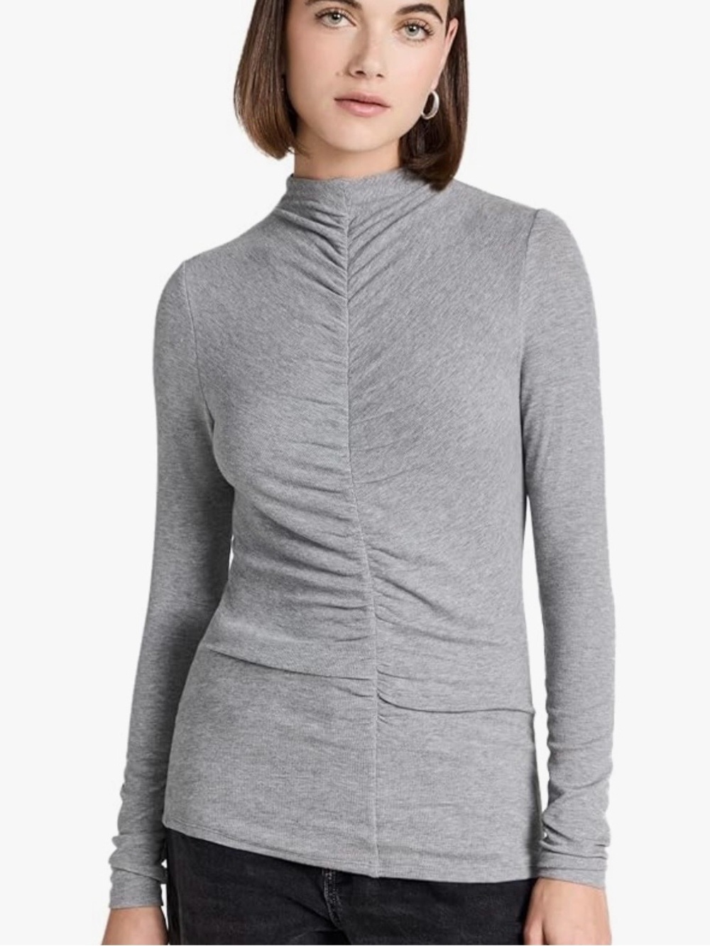 Veronica Beard the Theresa Turtleneck in Heather Grey. - Picture 2 of 8